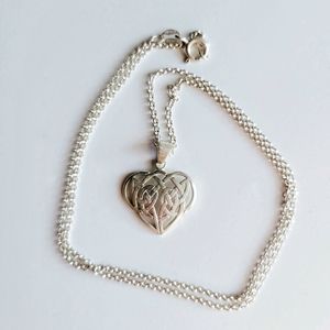 Sterling Silver Celtic Knot Heart Necklace